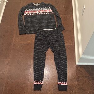 Hanna Anderson Cozy Black and White Pajamas